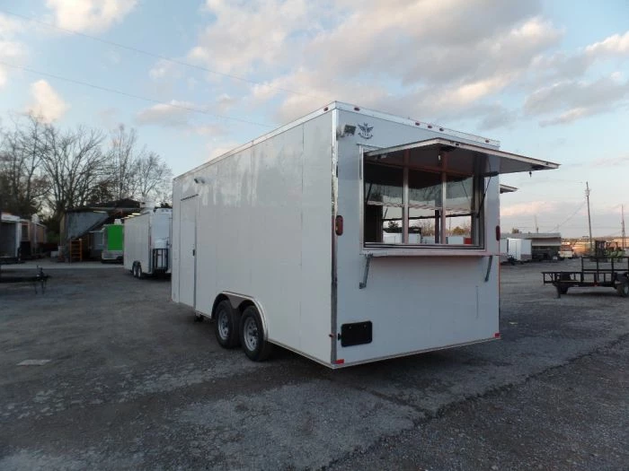 SLE Concessions 8.5' X 18' Concession Food White Catering Event Trailer - Image 2
