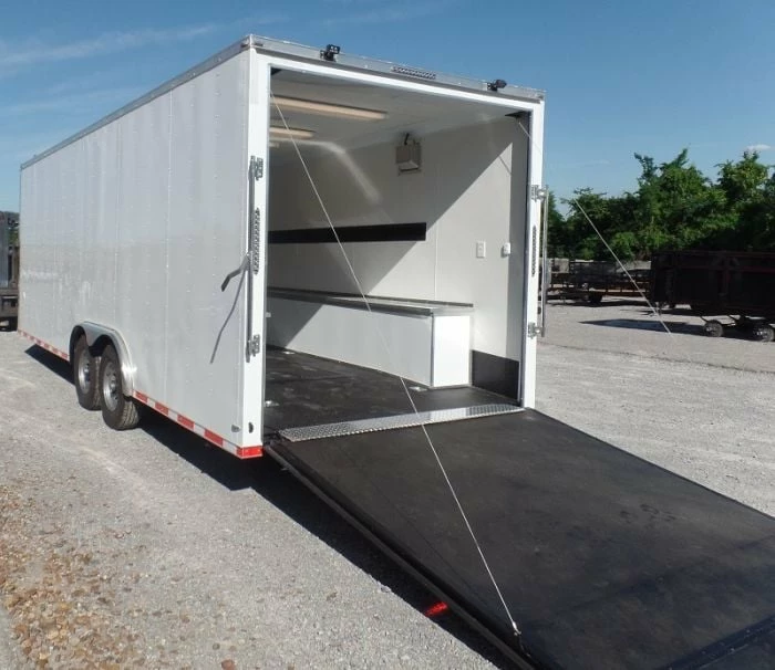 SLE Custom Enclosed Trailer 8.5 X 24 White Storage