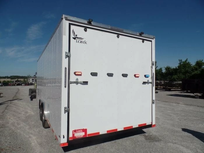 SLE Custom Enclosed Trailer 8.5 X 24 White Storage - Image 5