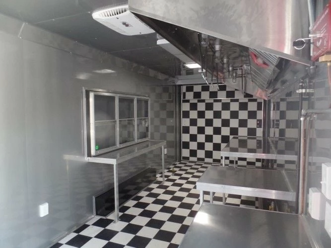 SLE Concessions 8.5' X 24' Concession Food Trailer Orange Event Catering - Image 6