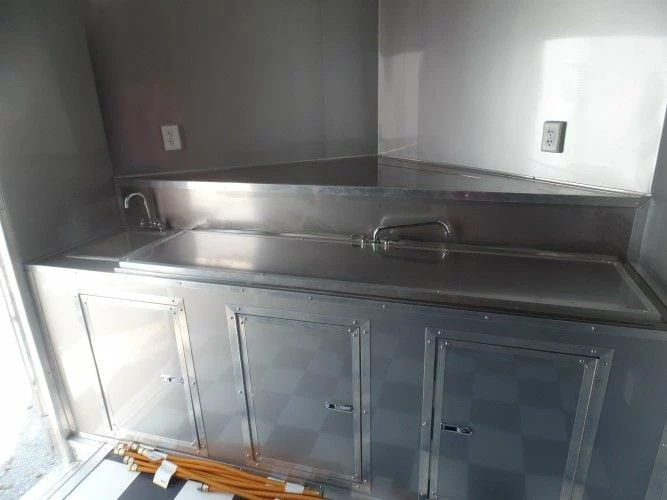 SLE Concessions 8.5' X 24' Concession Food Trailer Orange Event Catering - Image 5