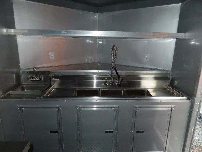 SLE Concessions 8.5' X 18' Black Concession Food Event Catering Trailer - Image 5