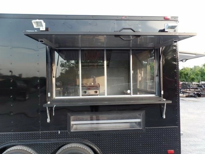 SLE Concessions 8.5' X 18' Black Concession Food Event Catering Trailer - Image 4