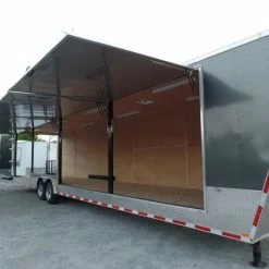 SLE Enclosed Trailers 8.5 X 48 Charcoal Grey Enclosed Trailer Storage