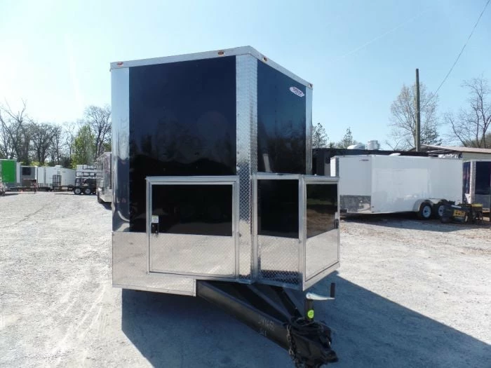SLE Concessions 8.5' X 24' Black Concession Food Trailer - Image 2