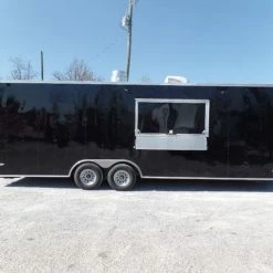 SLE Concessions 8.5' X 24' Black Concession Food Trailer