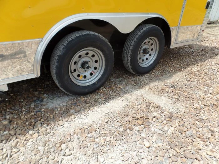 SLE Concessions 8.5' X 16' Yellow Concession Food Catering Event Trailer - Image 4