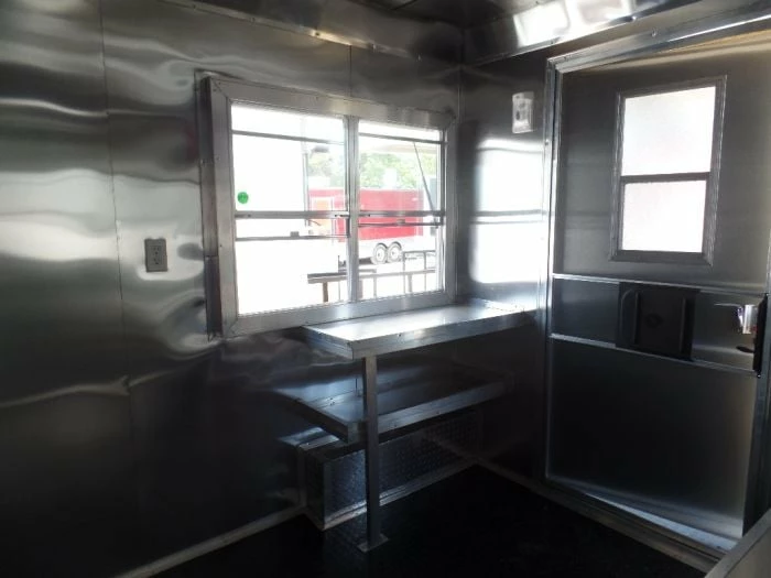 SLE Concessions 8.5' X 16' Yellow Concession Food Catering Event Trailer - Image 3