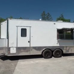 SLE Concessions 8.5' X 18' Concession White Event Food Catering Trailer