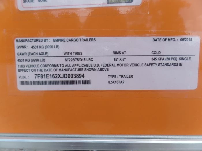 SLE Concessions 8.5' X 16' Orange Concession Food Trailer With Appliances - Image 4