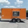 SLE Concessions 8.5' X 16' Orange Concession Food Trailer With Appliances