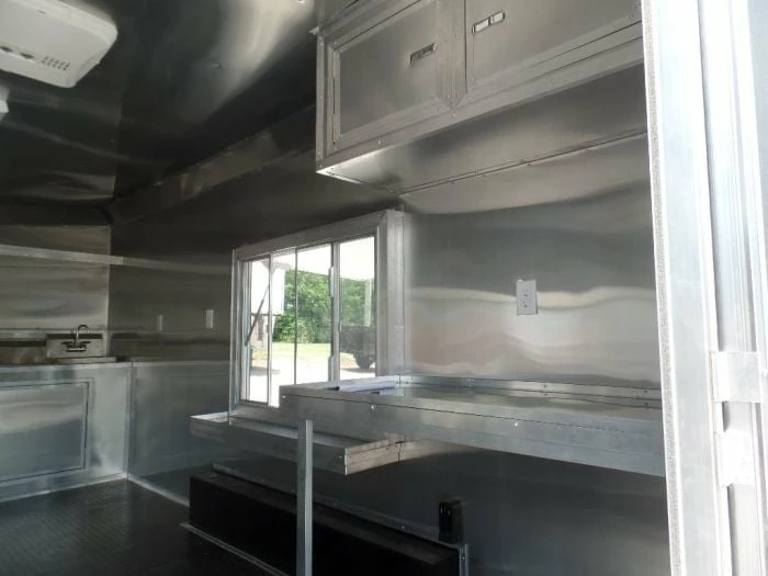 SLE Concessions 8.5' X 16' Orange Concession Food Trailer With Appliances - Image 3