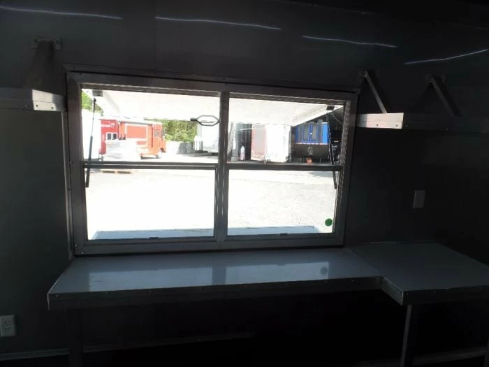 SLE Concessions 8.5' X 22' Concession Med. Charcoal Grey Food Catering Event Trailer - Image 5