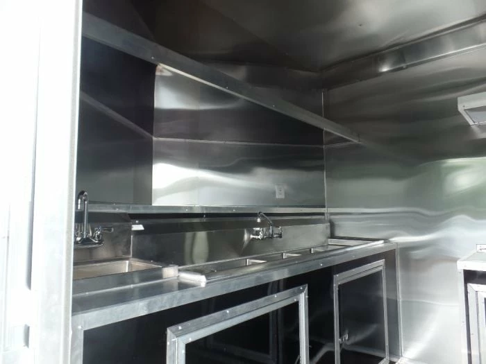 SLE Concessions 8.5' X 30' Orange Bar Concession Food Trailer With Appliances - Image 6