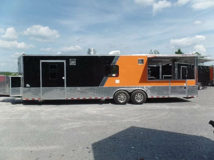 SLE Concessions 8.5' X 30' Concession Black & Orange Food Catering Event Trailer - Image 6