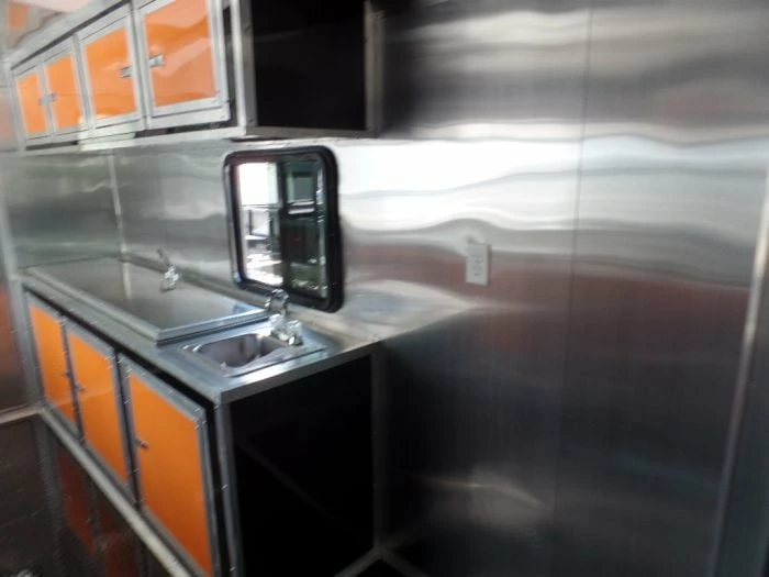 SLE Concessions 8.5' X 30' Concession Black & Orange Food Catering Event Trailer - Image 3