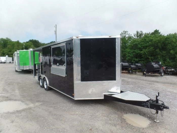 SLE Concessions 8.5' X 20' Porch Style Concession Food Event Trailer - Image 3