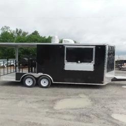 SLE Concessions 8.5' X 20' Porch Style Concession Food Event Trailer