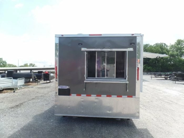 SLE Concessions 8.5' X 22' Electric Green Concession Food Trailer - Image 4