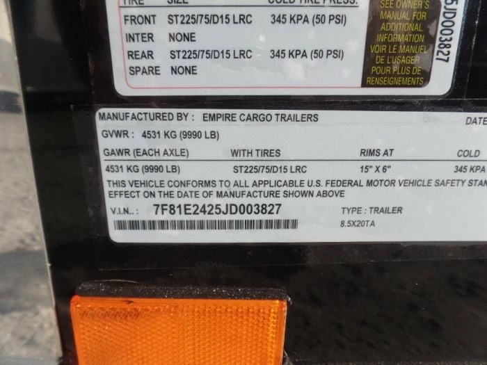 SLE Concessions 8.5' X 20' Black Porch Style Concession Food Trailer - Image 6