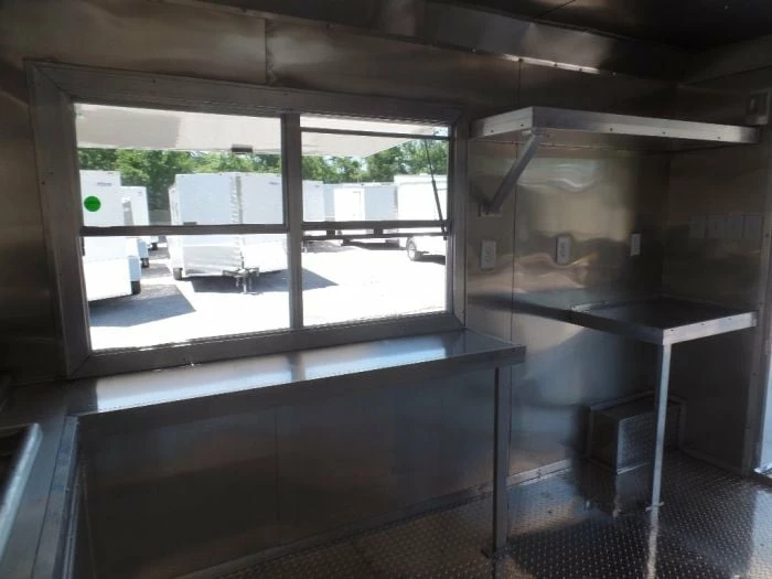 SLE Concessions 8.5' X 22' White Porch Style Concession - Image 6