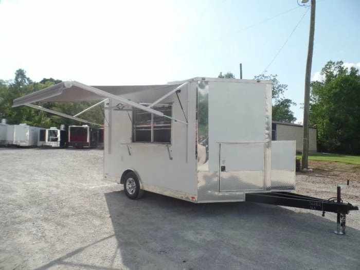 SLE Concessions 8.5' X 12' White Food Catering Concession Trailer - Image 6