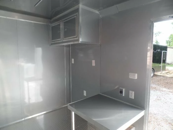 SLE Concessions 8.5' X 12' White Food Catering Concession Trailer - Image 3