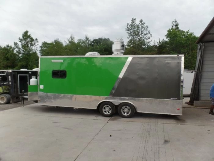 SLE Concessions 8.5' X 22' Electric Green Concession Food Trailer With Appliances - Image 5