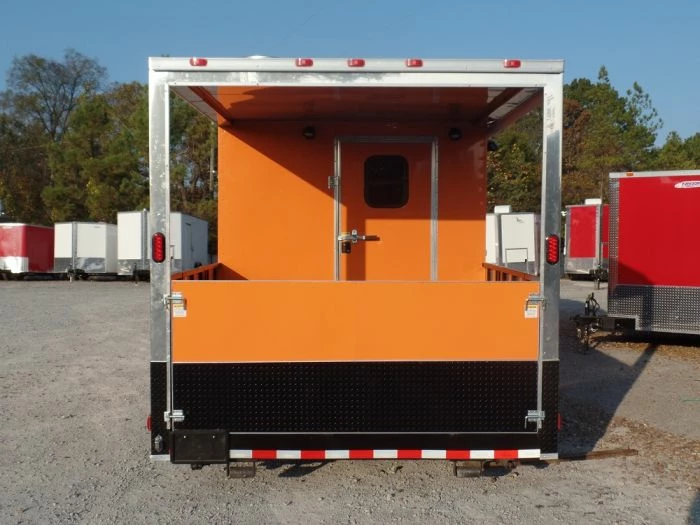 SLE Concessions 8.5' X 24' Concession Trailer Orange Food Event Catering - Image 5