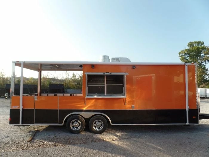 SLE Concessions 8.5' X 24' Concession Trailer Orange Food Event Catering - Image 4