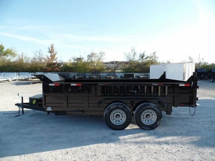 SLE Dump Trailers Dump Trailer 7' X 14' Hydraulic 2ft Sides 7,000lb Axles - Image 6