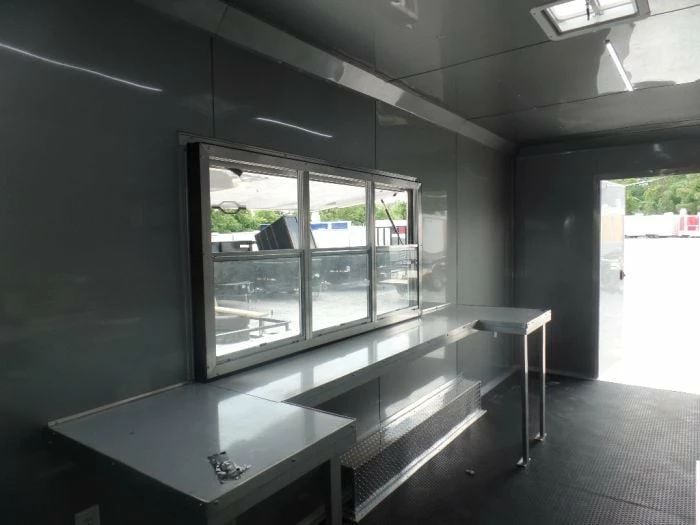 SLE Concessions 8.5' X 20' Red Concession Food Trailer - Image 6