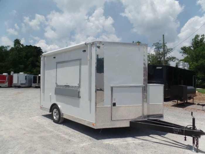 SLE Concessions 8.5' X 12' White Concession Food Trailer With Appliances - Image 2