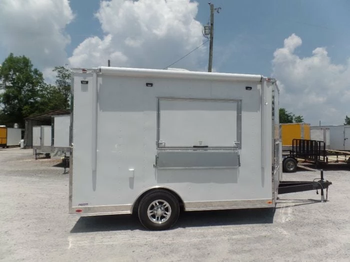 SLE Concessions 8.5' X 12' White Concession Food Trailer With Appliances - Image 4