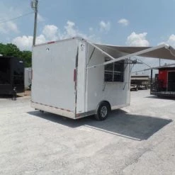 SLE Concessions 8.5' X 12' White Concession Food Trailer With Appliances