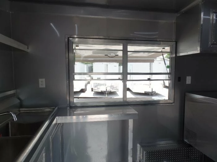 SLE Concessions 8.5' X 12' White Concession Food Trailer With Appliances - Image 3