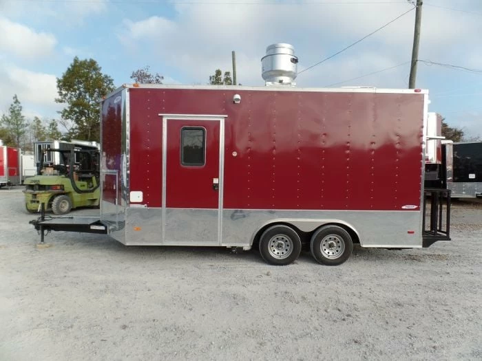 SLE Concessions 8.5' X 16' Concession Food Trailer Brandy Wine Event Catering - Image 5