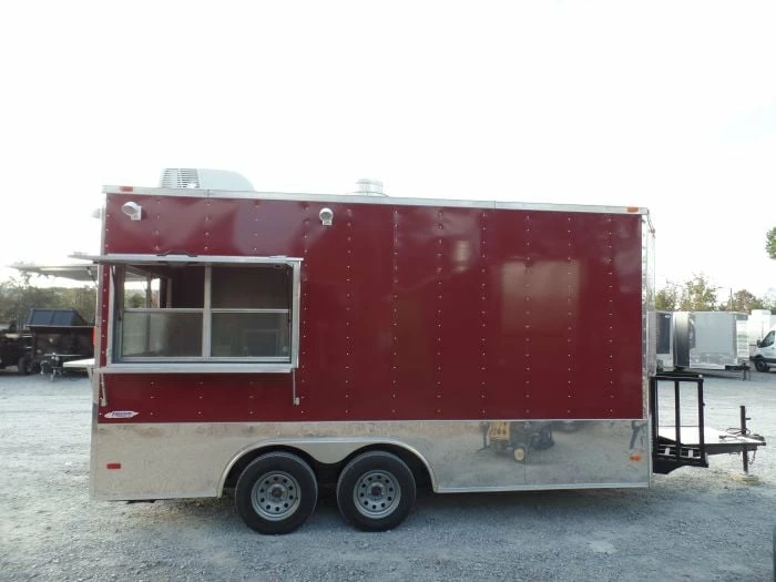 SLE Concessions 8.5' X 16' Concession Food Trailer Brandy Wine Event Catering - Image 2
