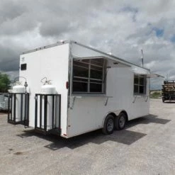 SLE Concessions 8.5' X 20' White Food Event Concession Trailer With Appliances