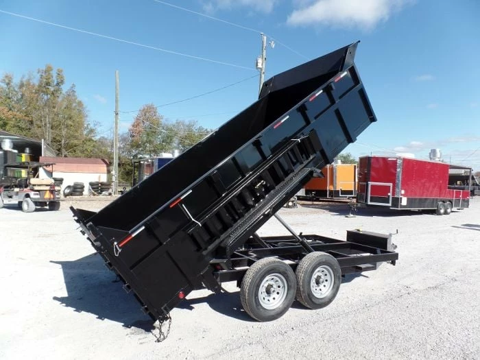 SLE Dump Trailers Hydraulic Dump Trailer 7x14 Landscape Equipment 3ft Sides - Image 3