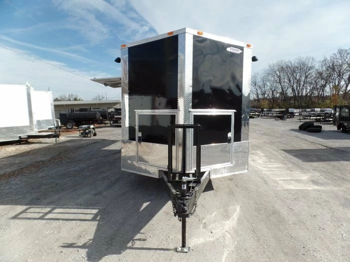 SLE Concessions 8.5' X 24' Concession Food Trailer Black BBQ Event - Image 3