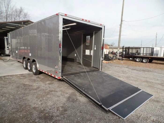 SLE Enclosed Trailers Enclosed Trailer 8.5' X 36' Silver Frost Equipment Motorcycle Hauler Storage - Image 2