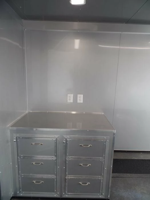 SLE Enclosed Trailers Enclosed Trailer 8.5' X 36' Silver Frost Equipment Motorcycle Hauler Storage - Image 3