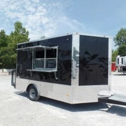 SLE Concessions 8.5' X 12' Black Concession Food Trailer