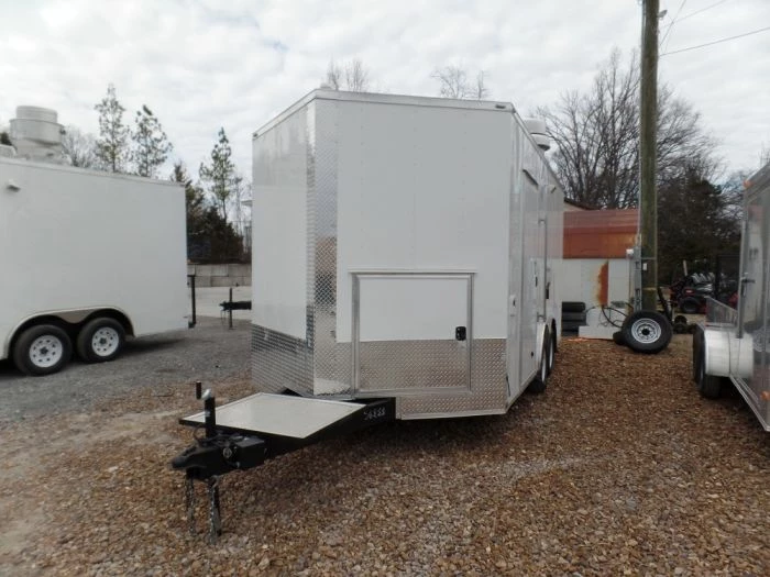 SLE Concessions 8.5' X 16' White Concession Food Trailer With Appliances - Image 2