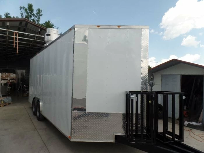 SLE Concessions White 8.5' X 20' Enclosed Concession Food Trailer - Image 6