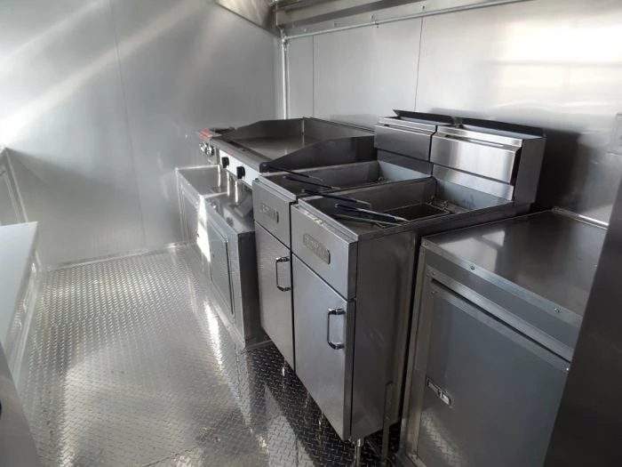 SLE Concessions 8.5' X 20' Concession Food Trailer White With Appliances - Image 6