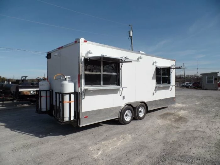 SLE Concessions 8.5' X 20' Concession Food Trailer White With Appliances - Image 5