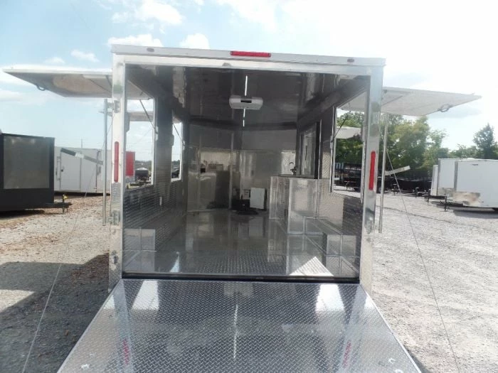 SLE Concessions 8.5' X 15' Silver Frost Custom Concession Food Trailer - Image 6