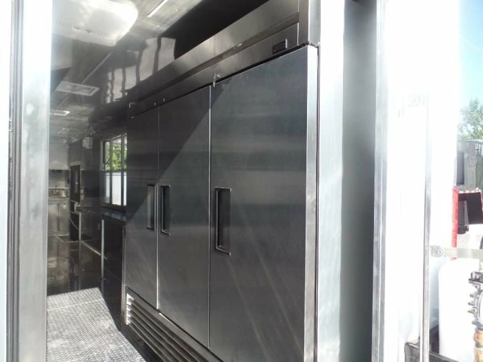 SLE Concessions 8.5' X 40' White Goose Neck Event Concession Food Trailer With Appliances - Image 3